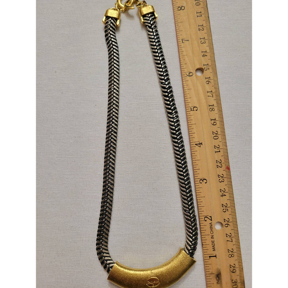 Vintage Paquette Gold and Silver Plated Slide Necklace - Picture 5 of 6